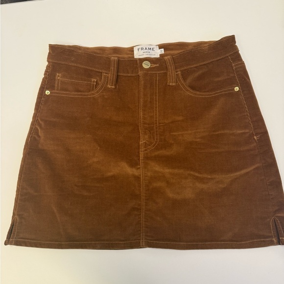 Frame Denim Dresses & Skirts - Frame Denim Brown Mini Skirt